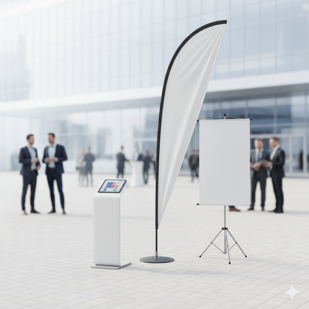 Windbanner em um evento